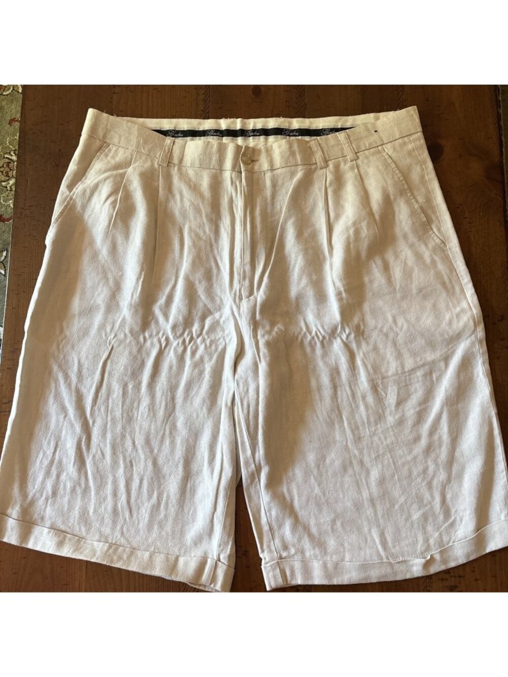 Gachu By KBB Men’s Linen Shorts Size 40 Longer Style Beachy Vacation